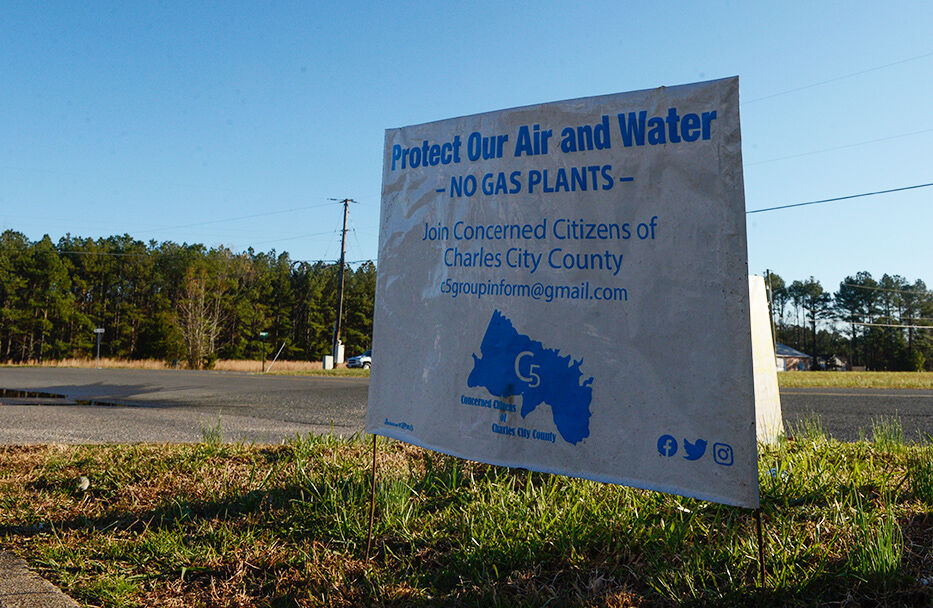 Gas plant opposition sign, VA